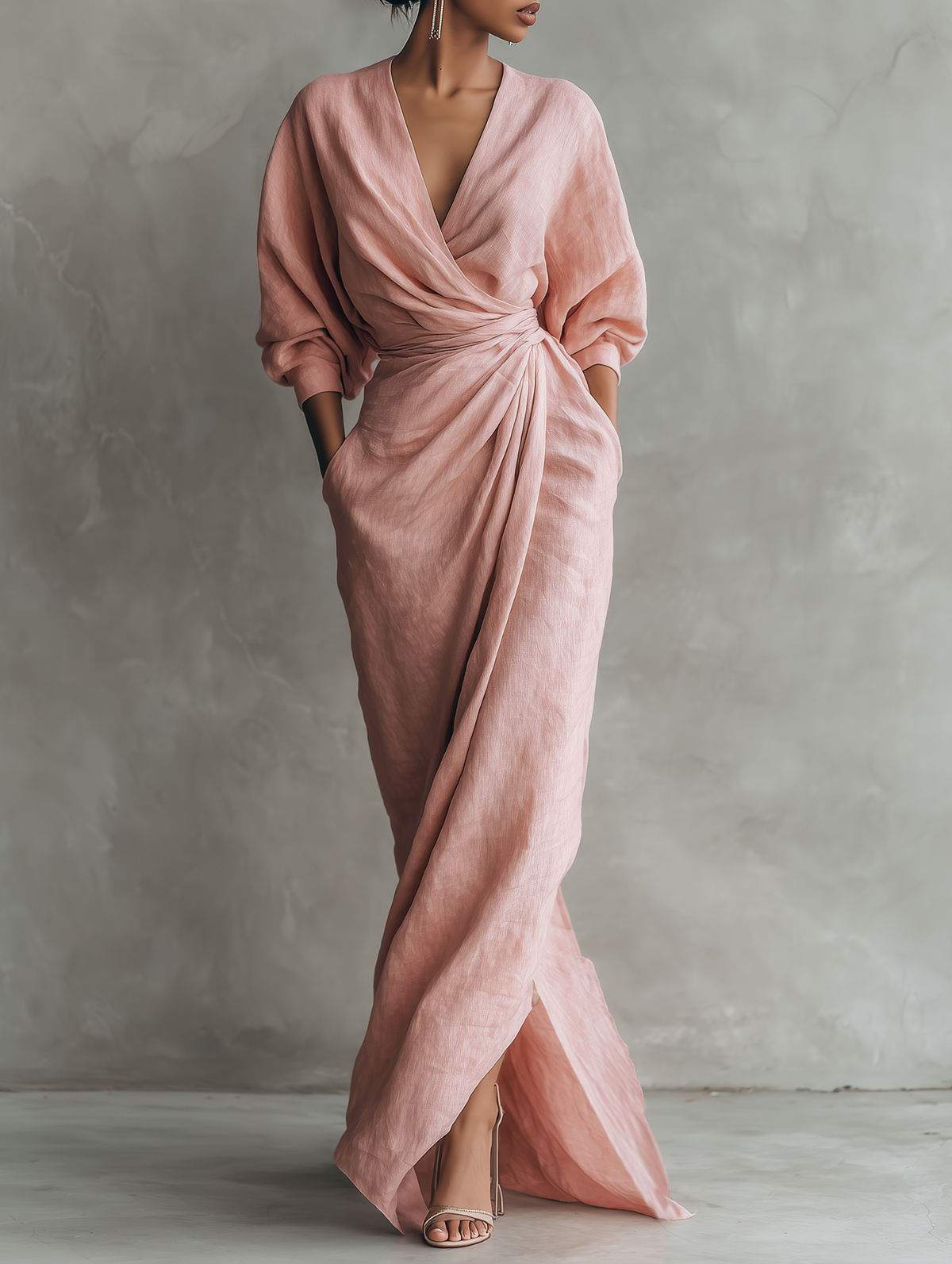 Trina | Elegante maxi-jurk met V-hals