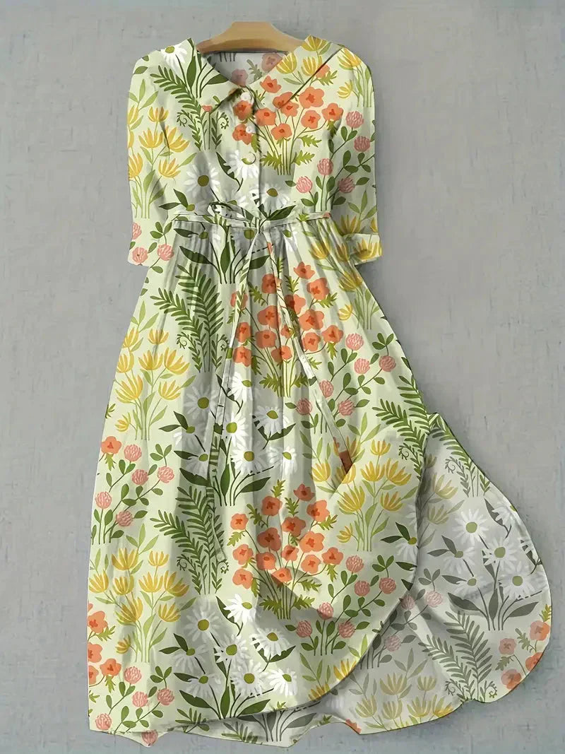 Florine | Frisse lente bloemenjurk