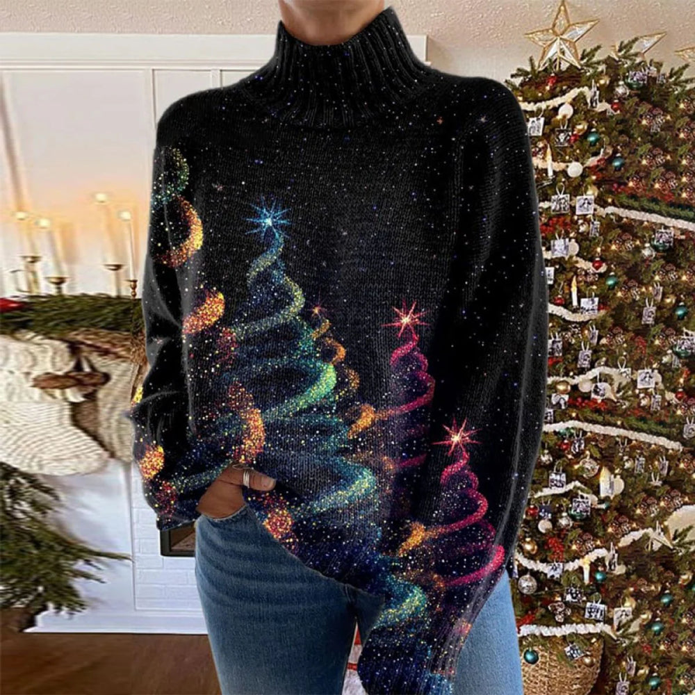 Saraya | Kersttrui Met Sterrenprint