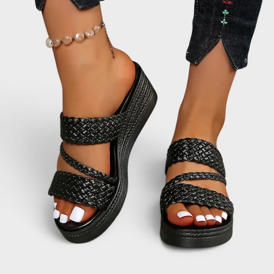 Susanne | Comfortabele plateausandalen