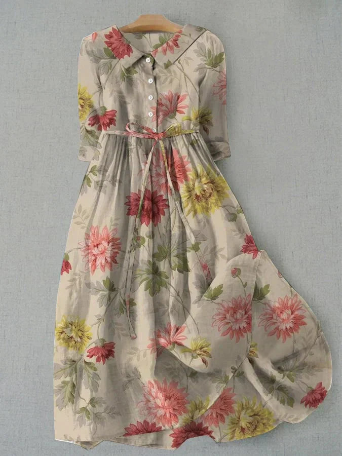 Estelle | Subtiele veldbloemen jurk