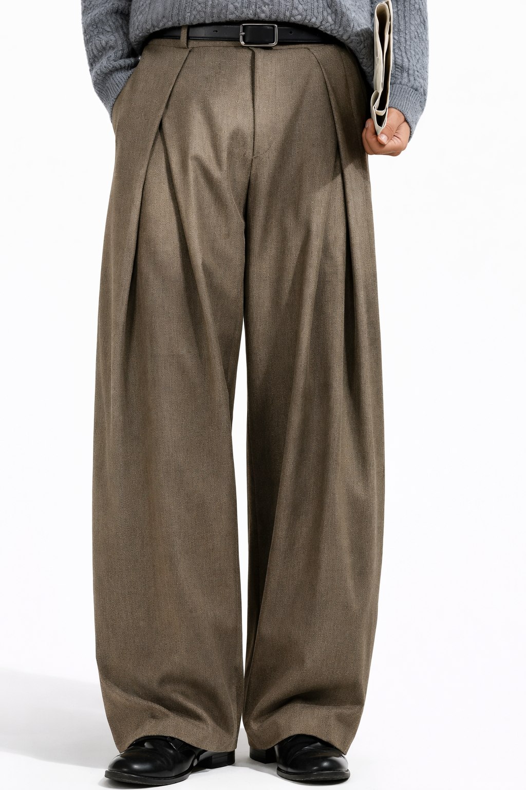 Paul | Heren Plooi Broek met Hoge Taille