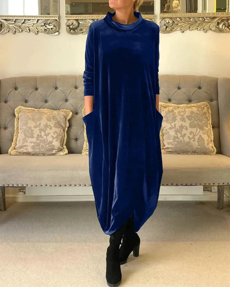 Lievanne | Elegante Lange Jurk met Zakken