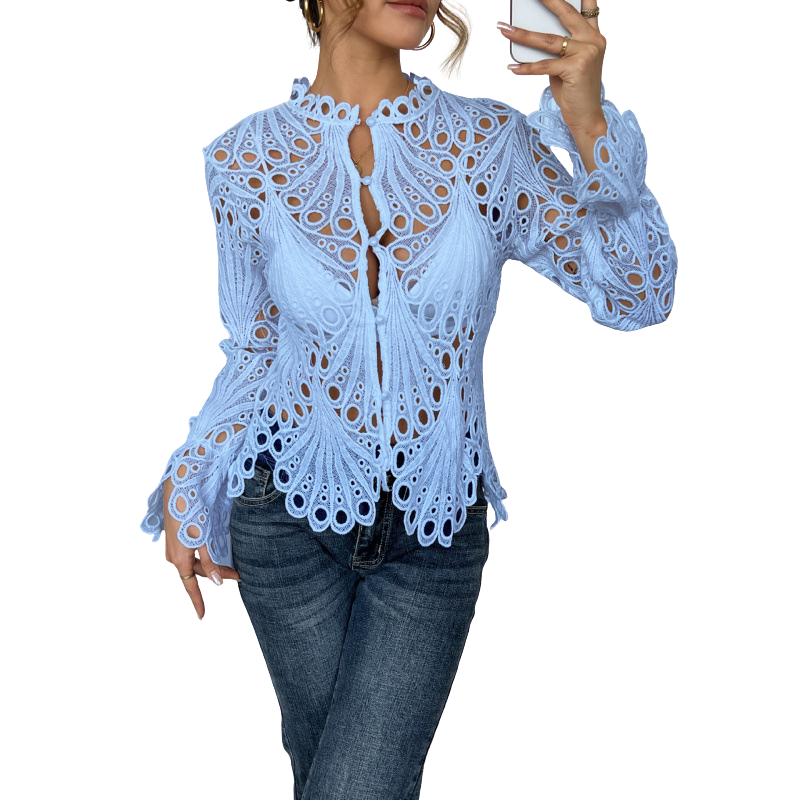 Charice | Moderne blouse met opengewerkte details