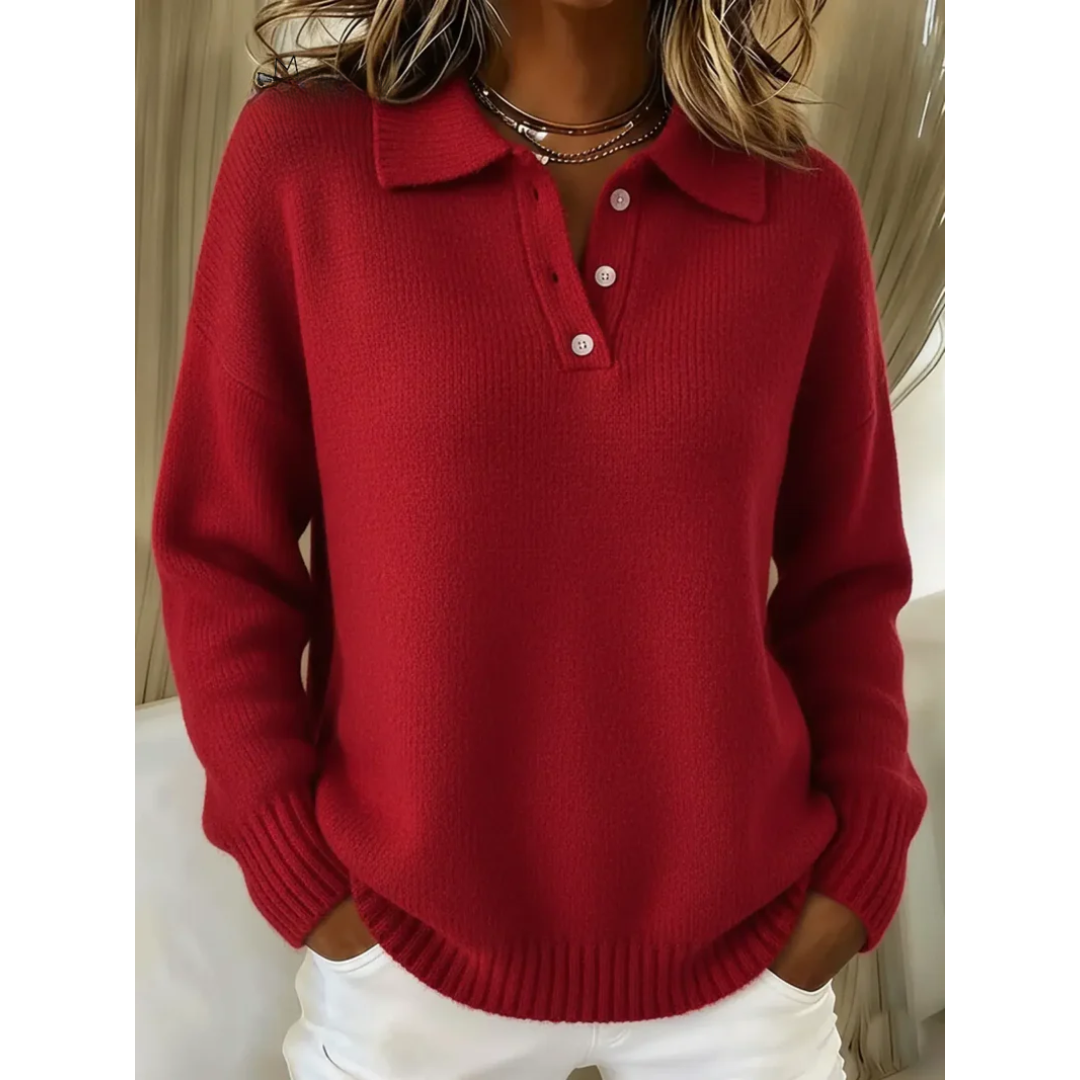 Margaret | Dames Polotrui met Geribde Details