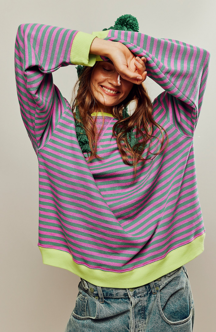 Fayvella | Gestreepte Oversize Trui