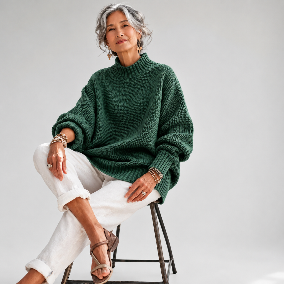 Donna | Dames Gebreide Trui met Geribde Details
