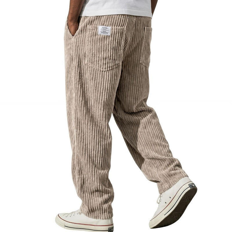 Jeroen | Geribde Relaxed Fit Broek
