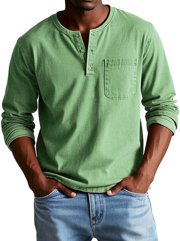 Kristoff | Tijdloze Longsleeve met Henley-hals