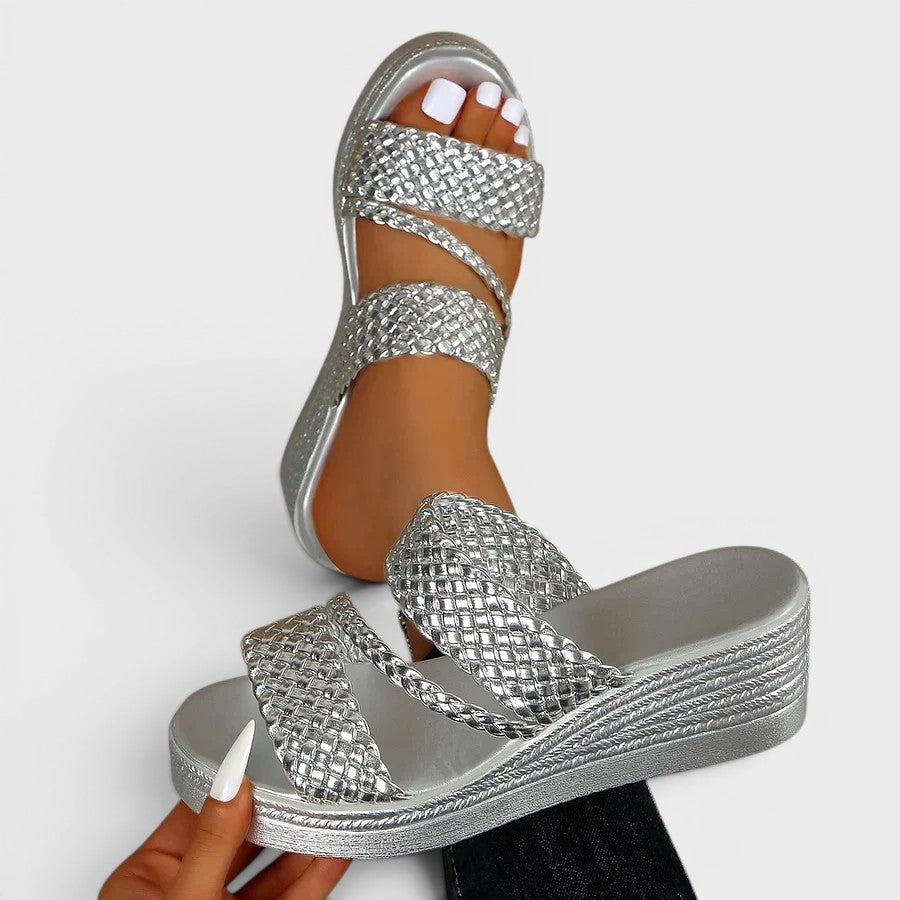 Susanne | Comfortabele plateausandalen