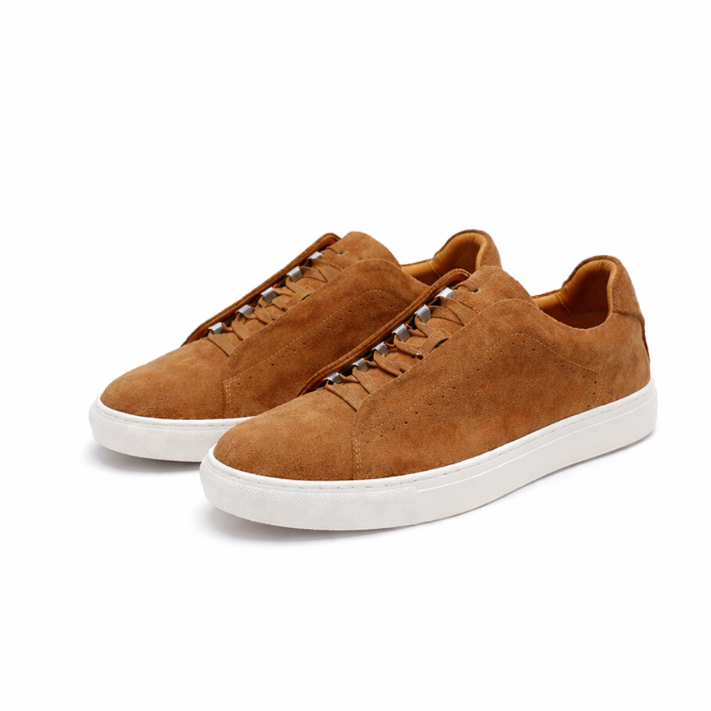 Frank | Heren Sneakers met Ronde Neus en Platte Hak