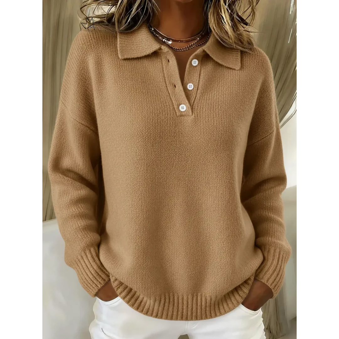 Margaret | Dames Polotrui met Geribde Details