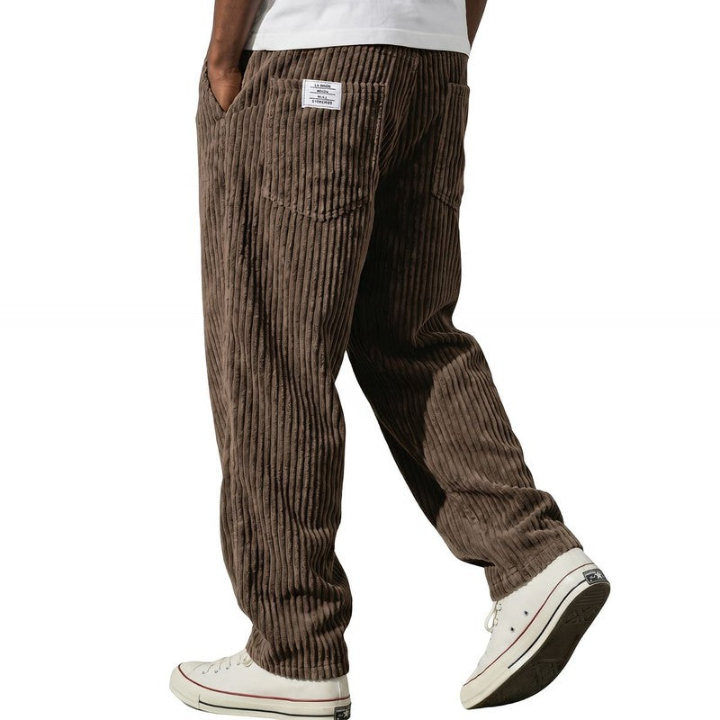 Jeroen | Geribde Relaxed Fit Broek
