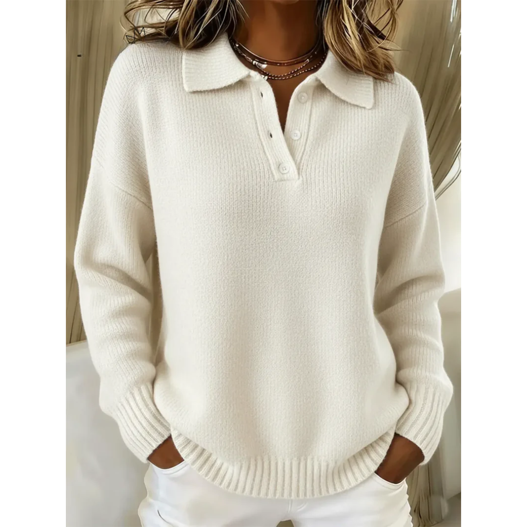 Margaret | Dames Polotrui met Geribde Details