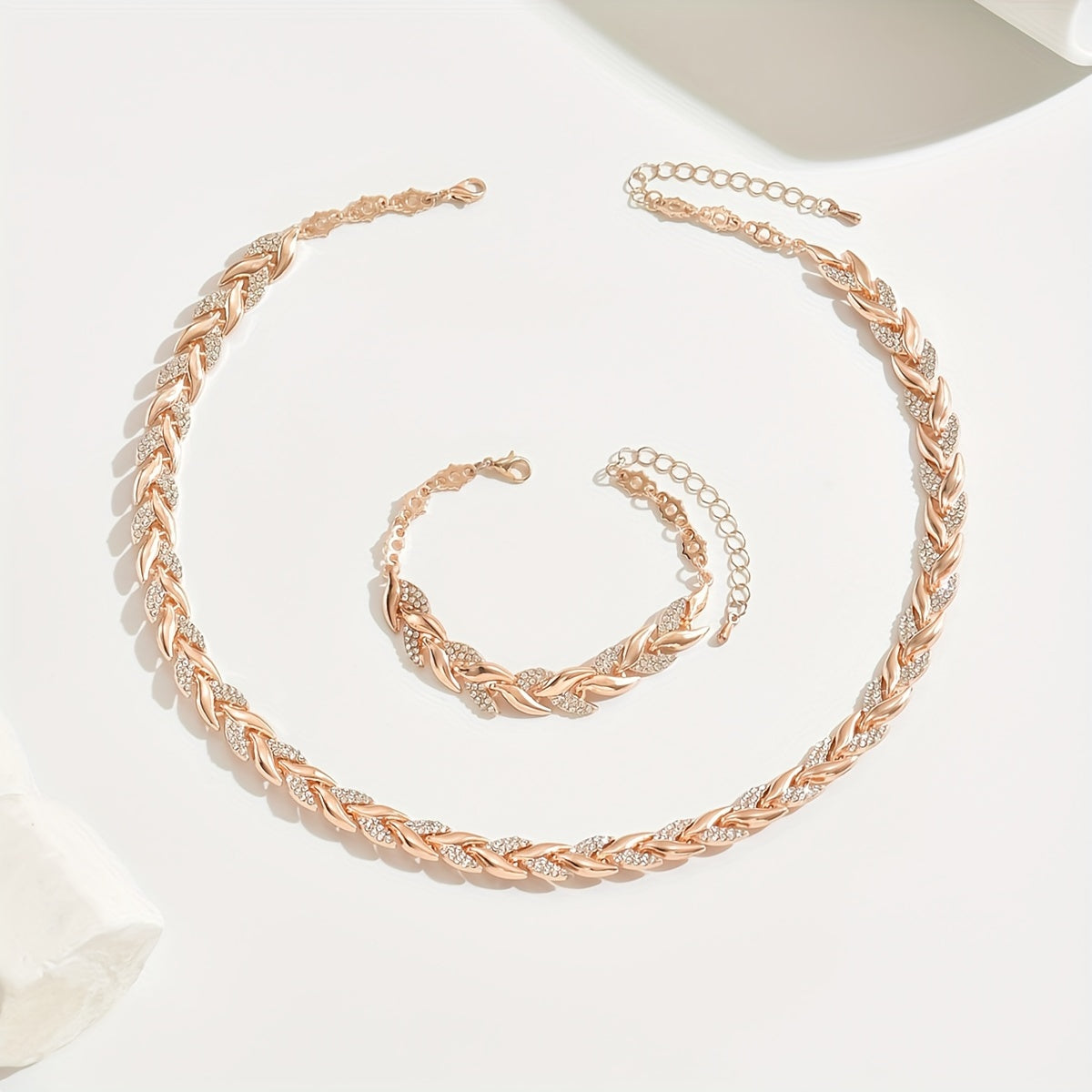 Gemma | Elegante glazen visstaartset met strass