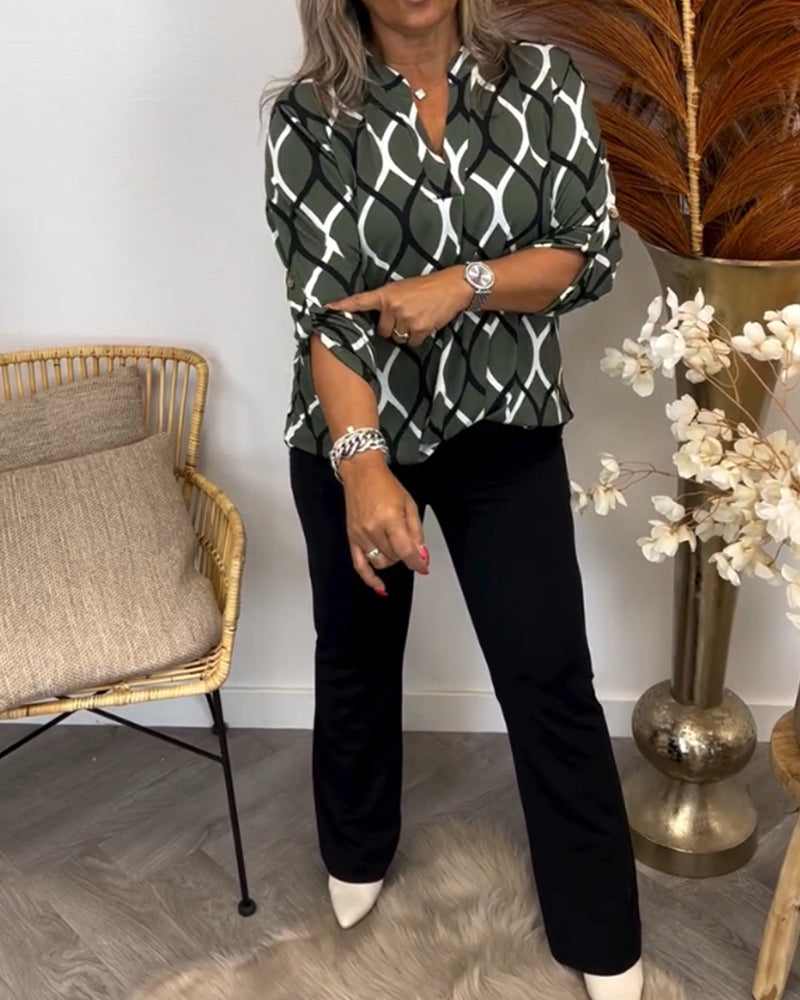 Noor | Blouse met Grafische Print
