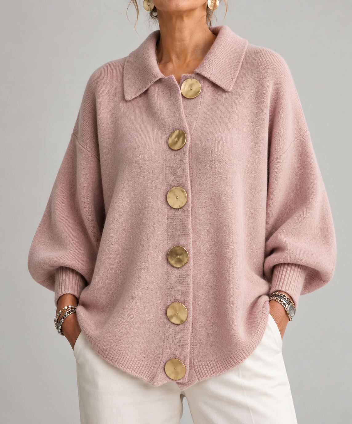 Isabelle | Oversized vest met kraag