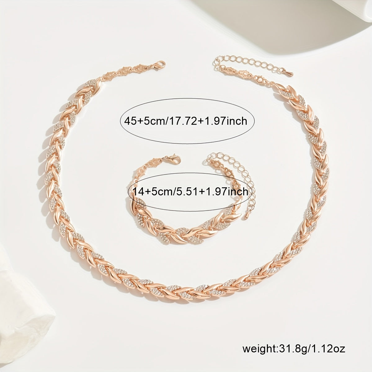 Gemma | Elegante glazen visstaartset met strass