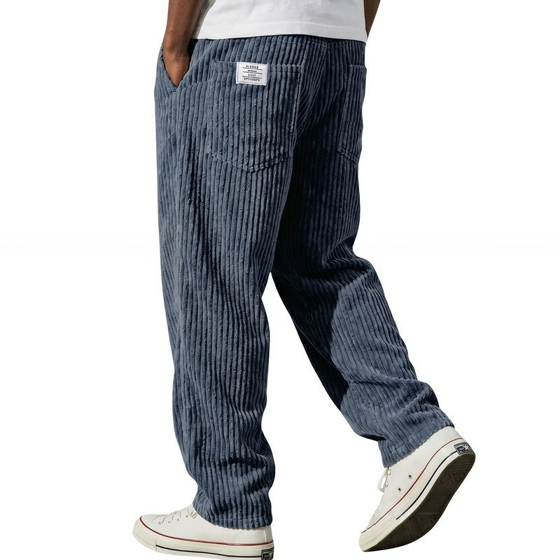 Jeroen | Geribde Relaxed Fit Broek