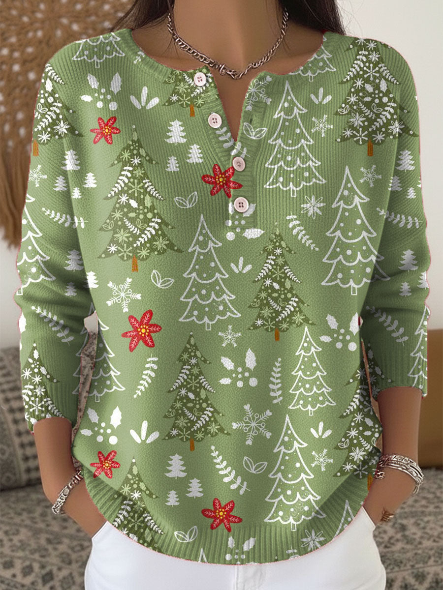 Sofie | Kersttrui met Knopen