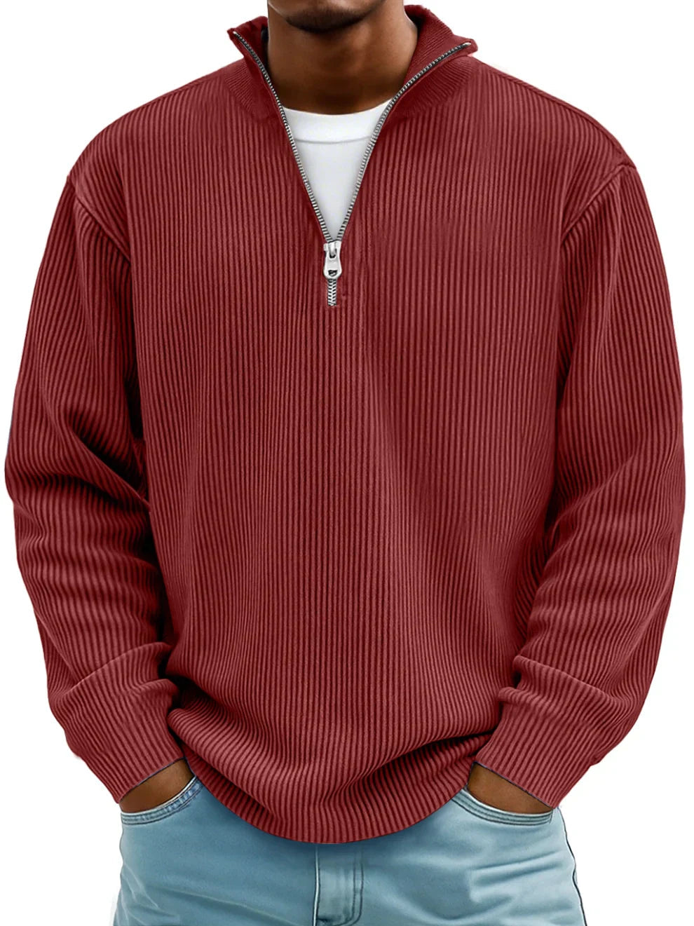 Vandrik | Comfortabele Zip-Up Top met Verfijnde Afwerking