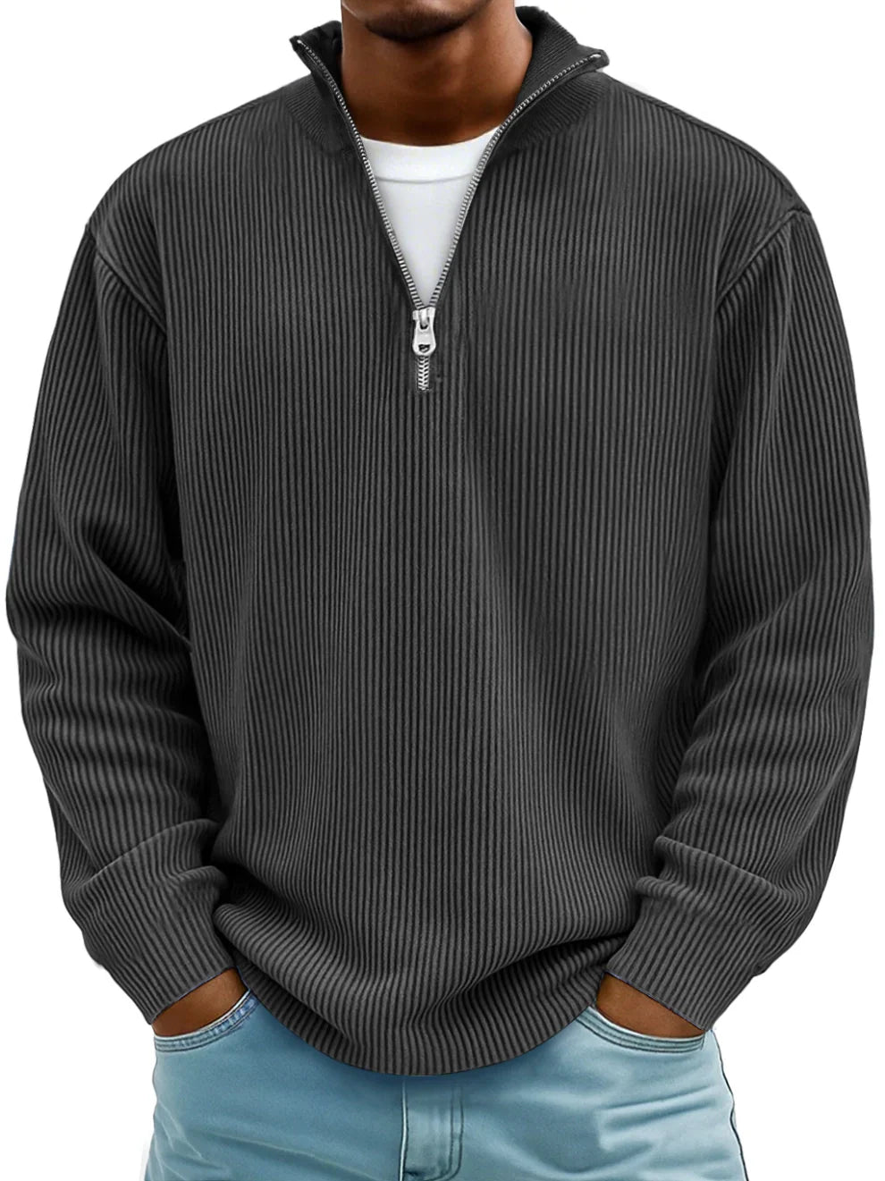 Vandrik | Comfortabele Zip-Up Top met Verfijnde Afwerking