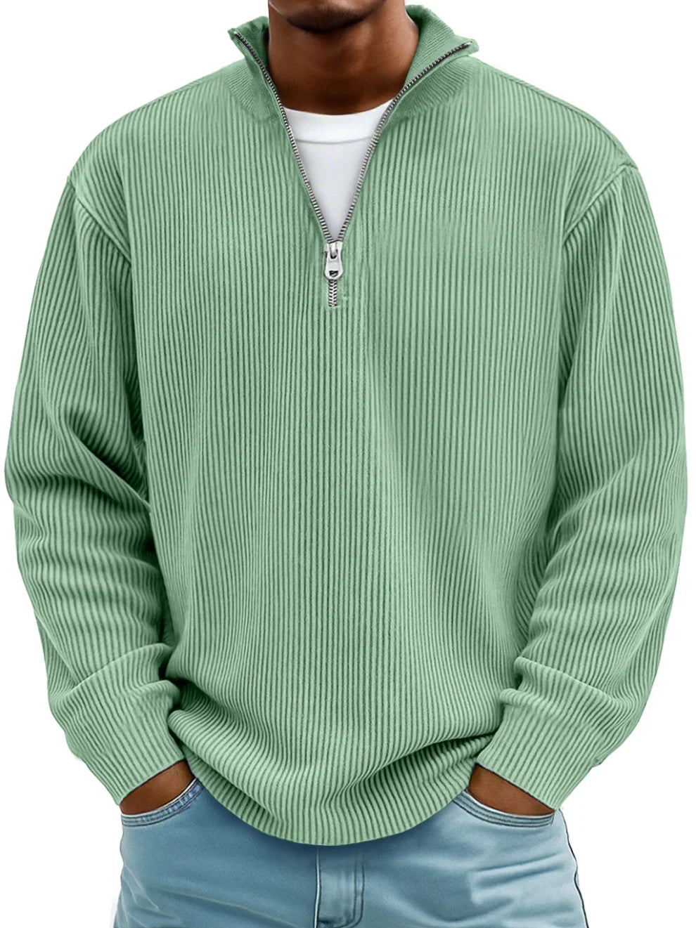 Vandrik | Comfortabele Zip-Up Top met Verfijnde Afwerking