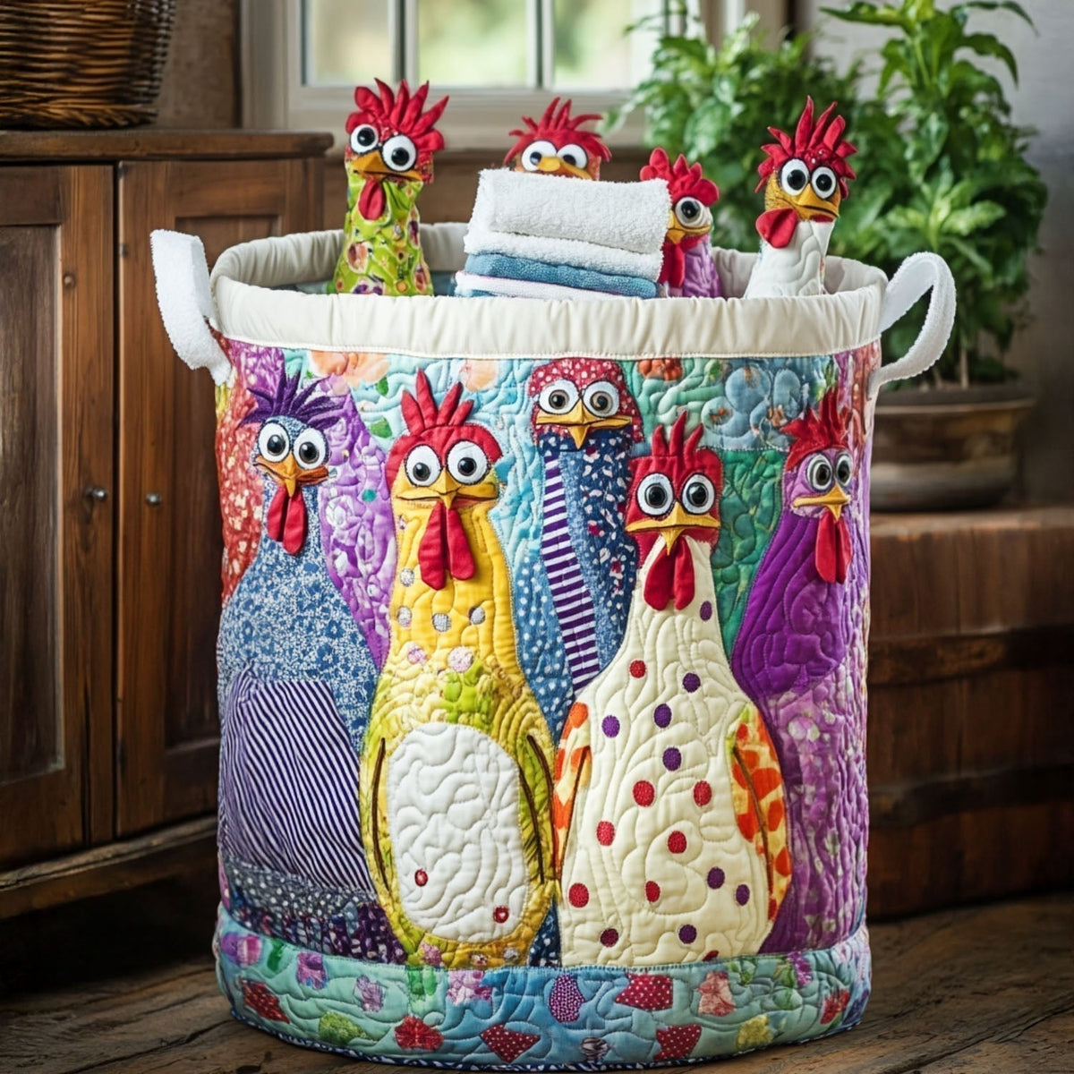 Lori | Cluck Couture gewatteerde wasmand