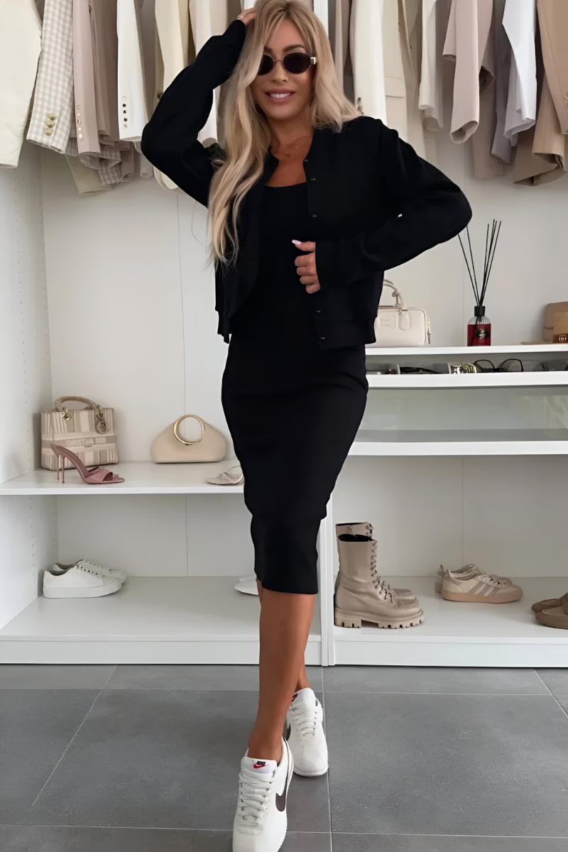 Charlotte | Elegante midi-jurk met vest
