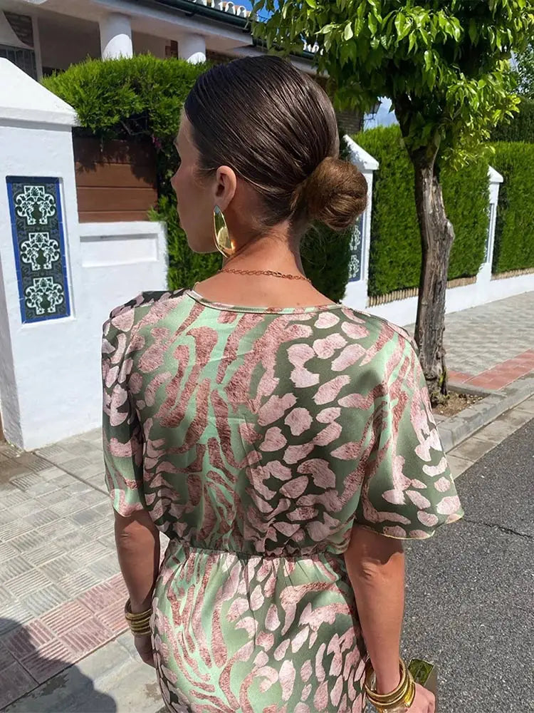 Willow | Koperen midi-jurk