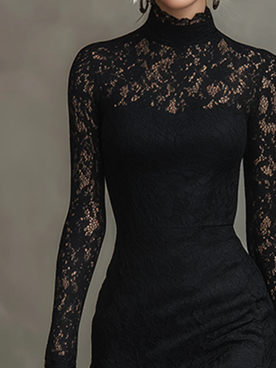 Nova | stretchkanten fishtail maxi-jurk