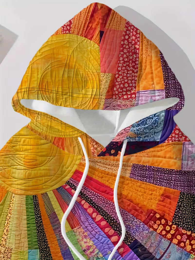 Eloise | Bohemian veelkleurige patchwork-hoodie