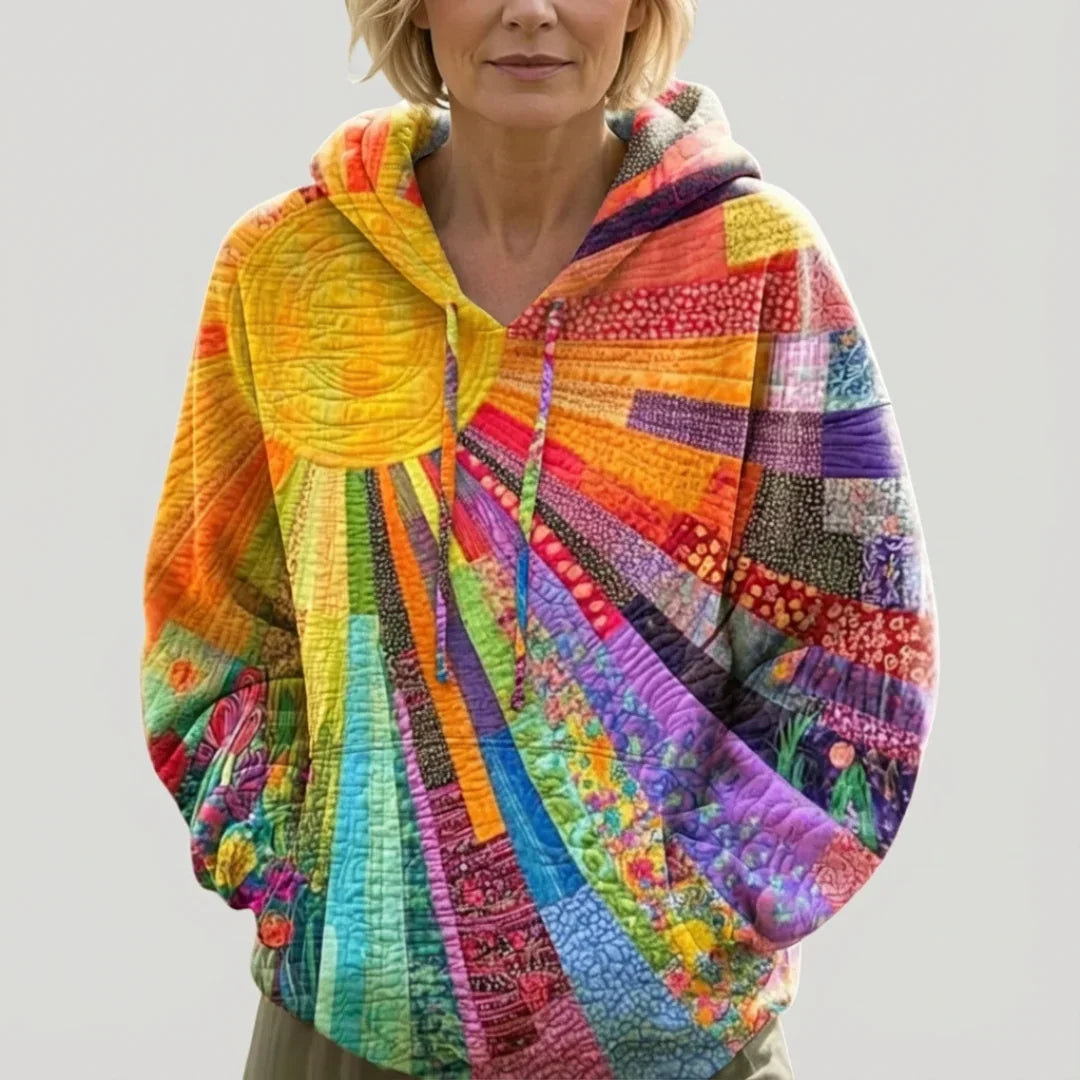 Eloise | Bohemian veelkleurige patchwork-hoodie