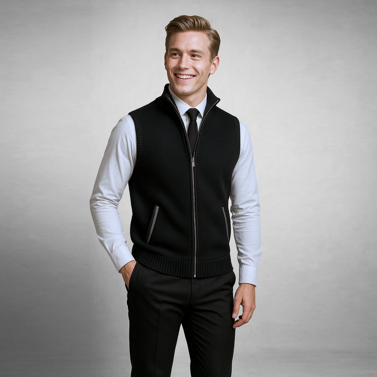 Merlovin | Heren Volledige Ritssluiting Vest