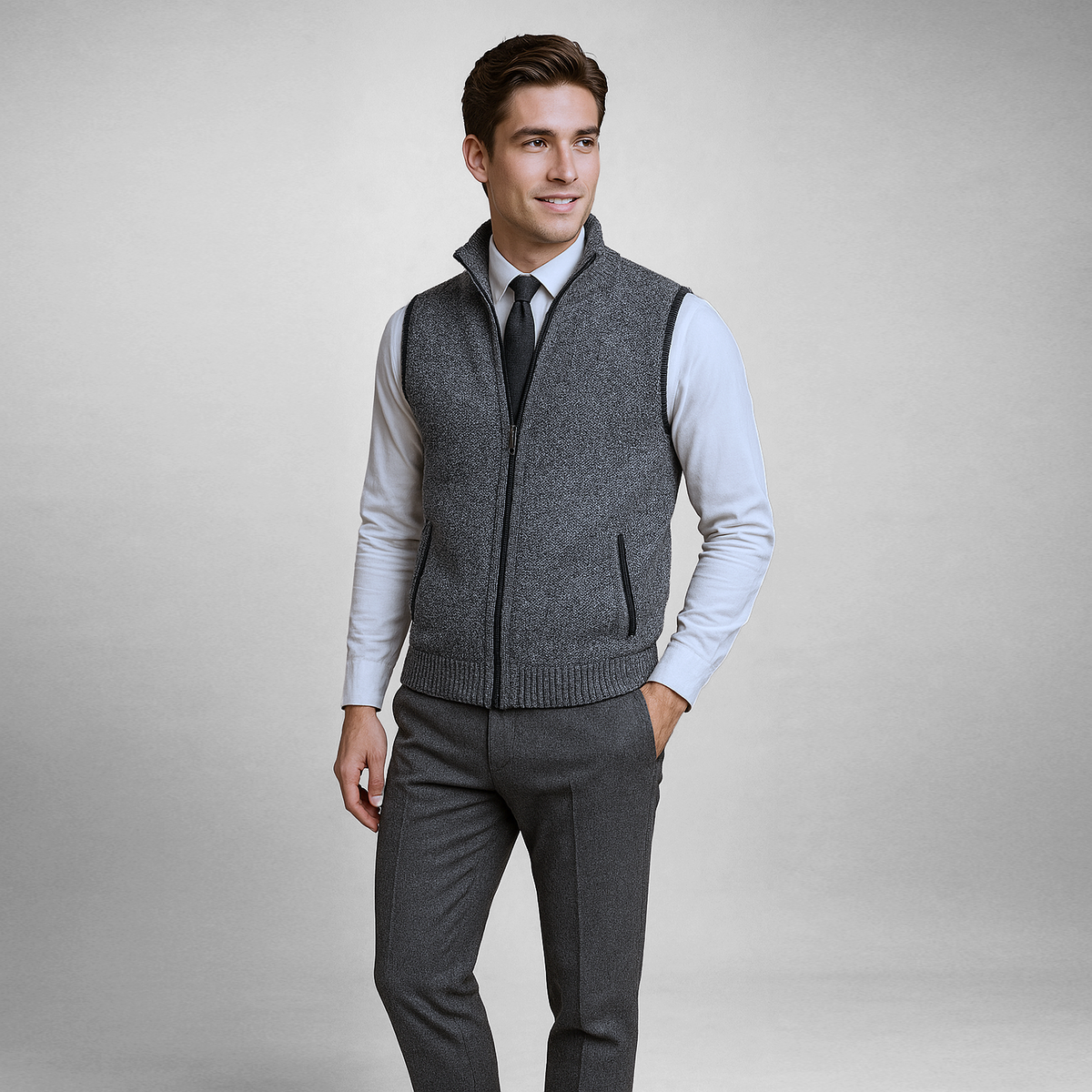 Merlovin | Heren Volledige Ritssluiting Vest
