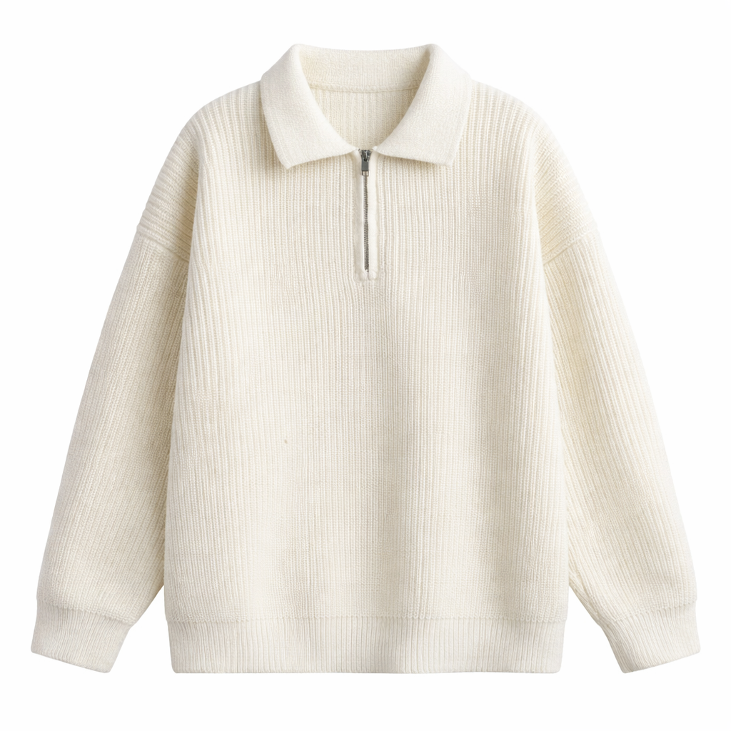 Brian | Heren Quarter-Zip Trui met Reverskraag