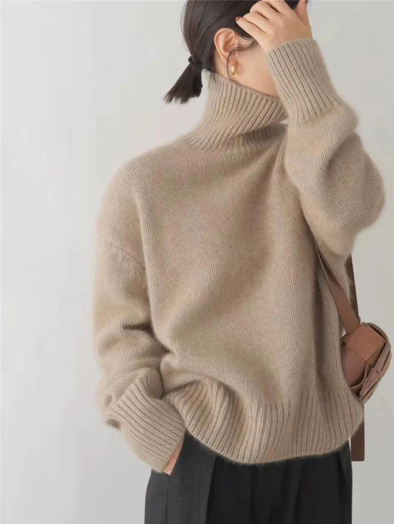 Fenlise | Luxe Trui Met Hoge Kraag