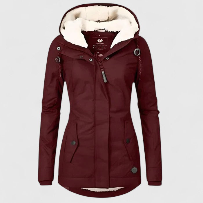 Fivianne | Comfortabele Hooded Jas met Zachte Afwerking