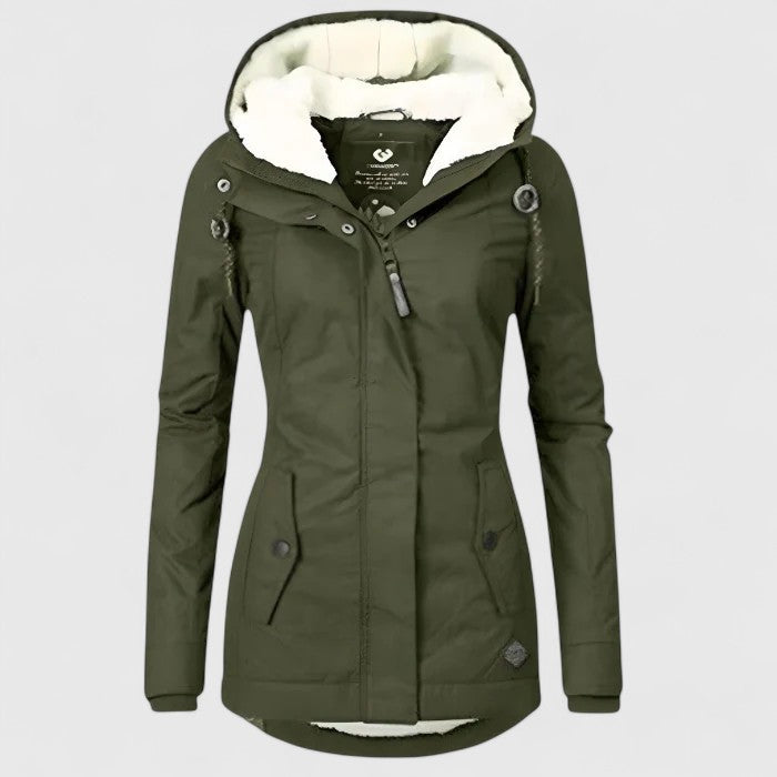 Fivianne | Comfortabele Hooded Jas met Zachte Afwerking