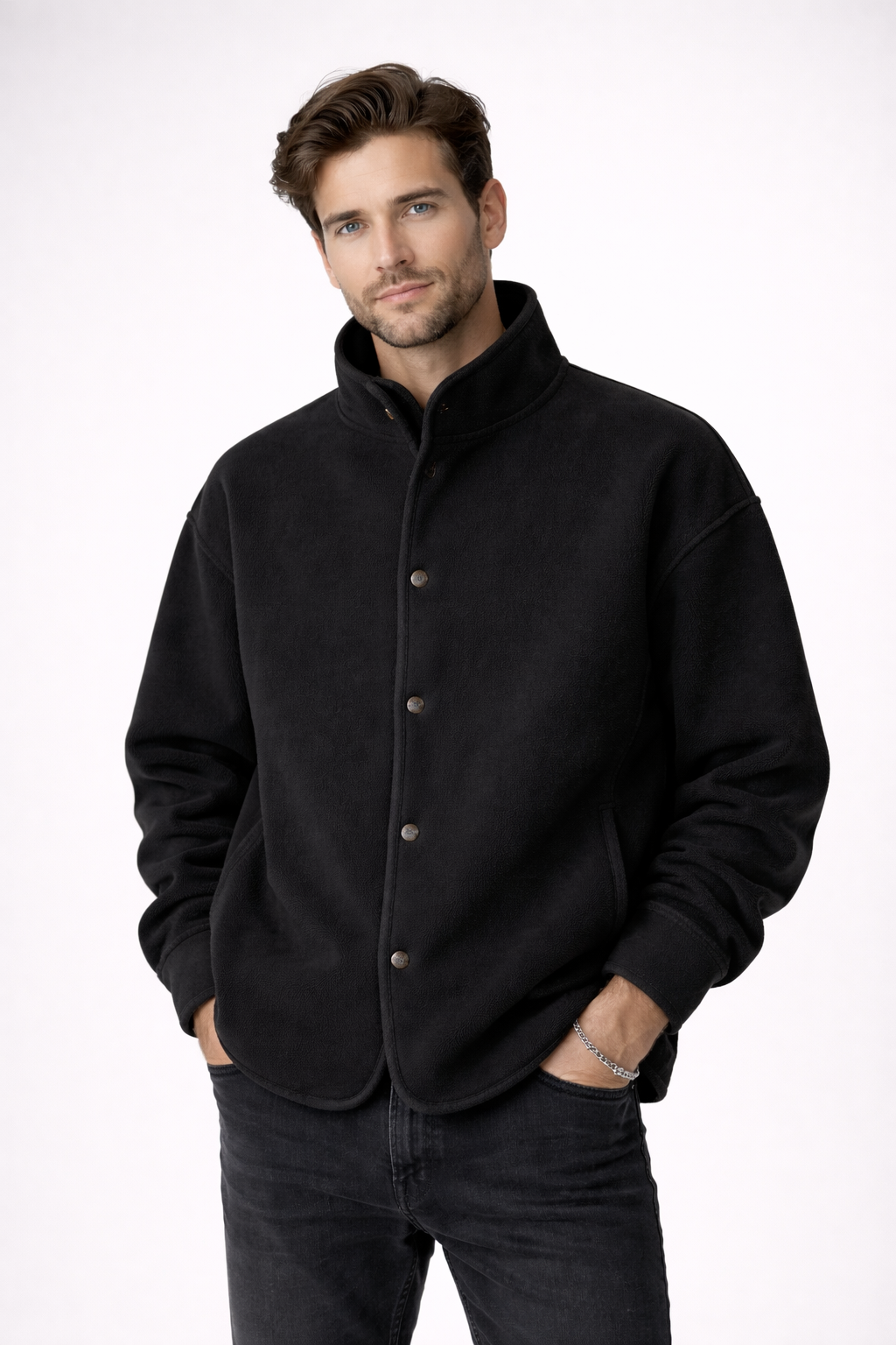 Nicholas | Heren Vest met Opstaande Kraag en Knoopsluiting