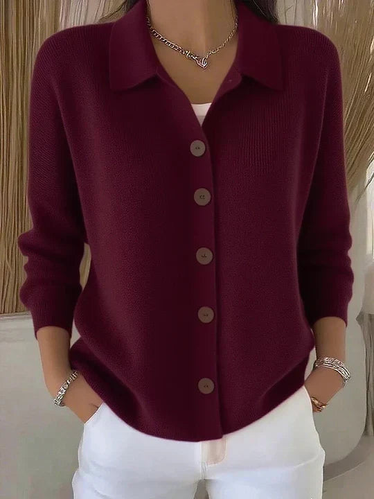 Mary | Dames Vest met Kraag en Knoopsluiting