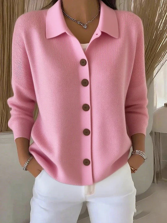 Mary | Dames Vest met Kraag en Knoopsluiting