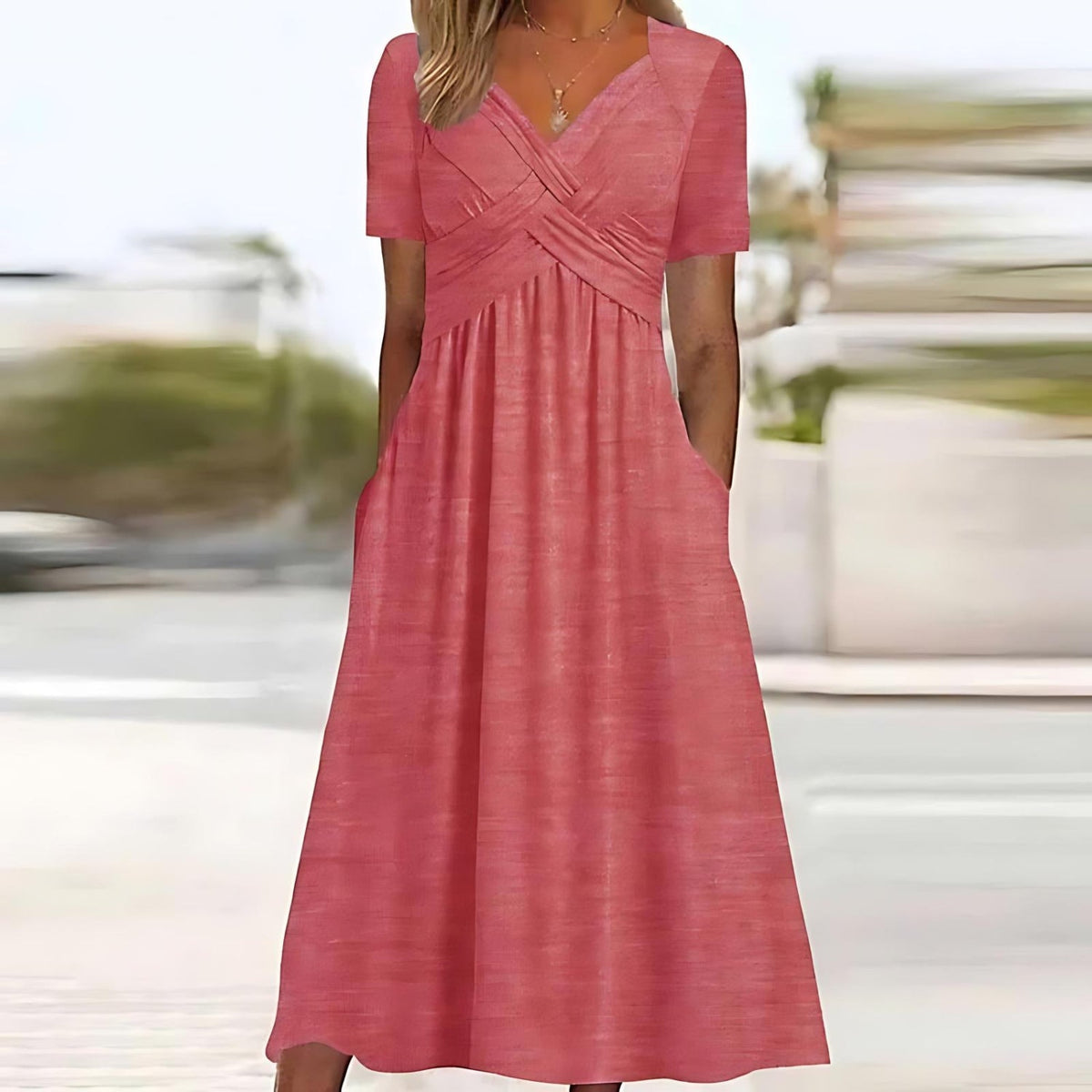 Perla | Elegante midi-jurk met A-lijn