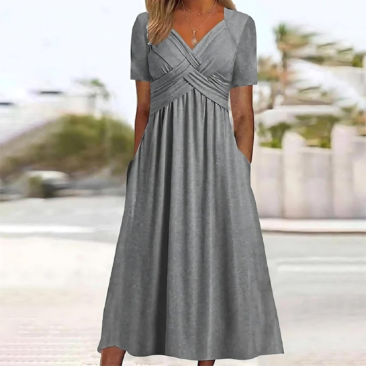 Perla | Elegante midi-jurk met A-lijn