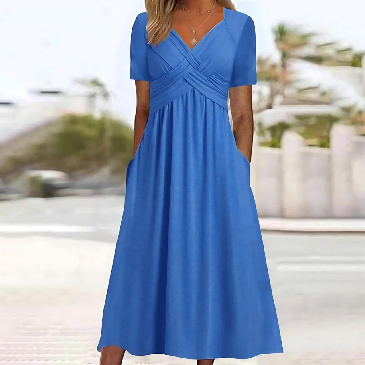 Perla | Elegante midi-jurk met A-lijn