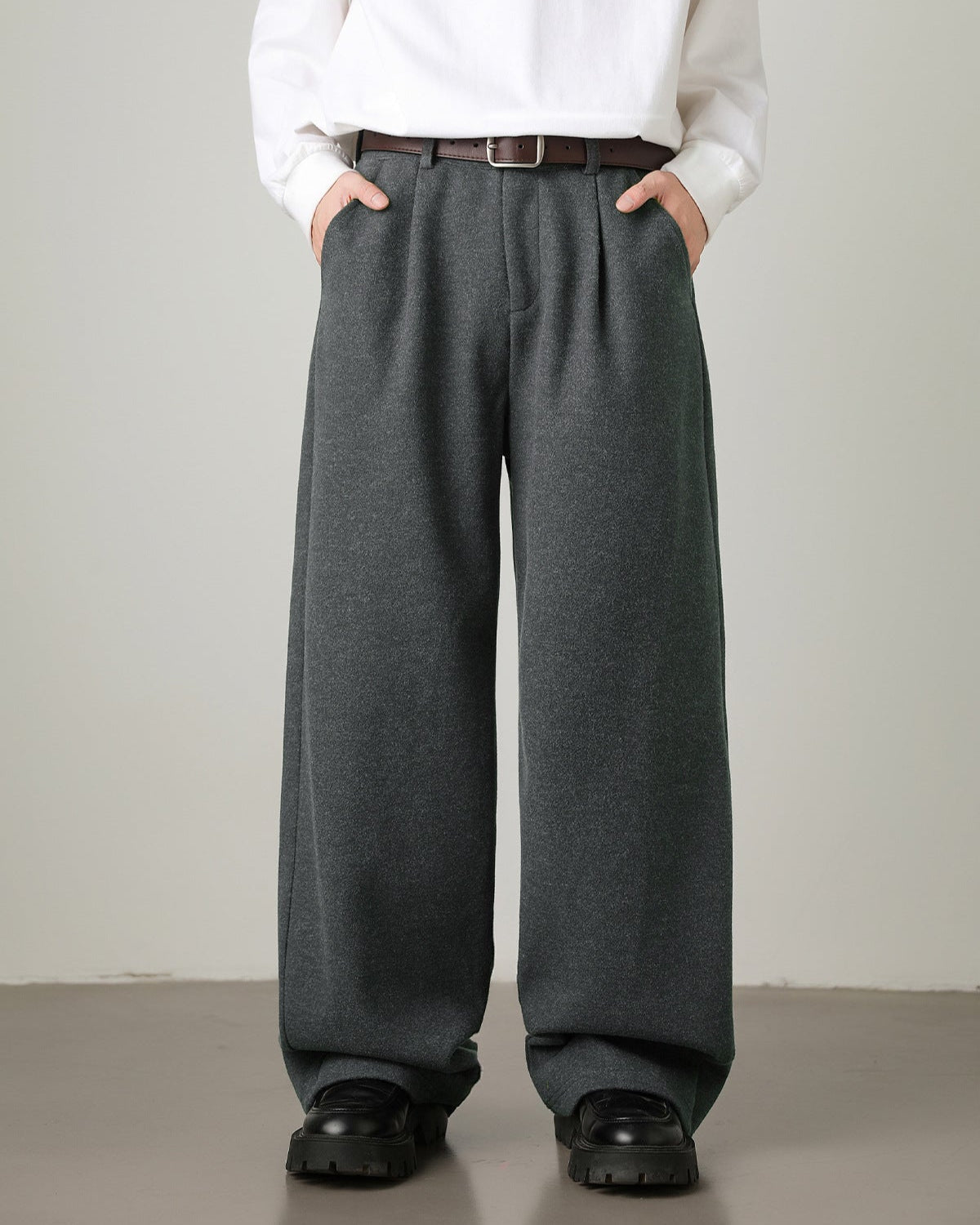 Anthony | Heren Wijde Broek met Hoge Taille