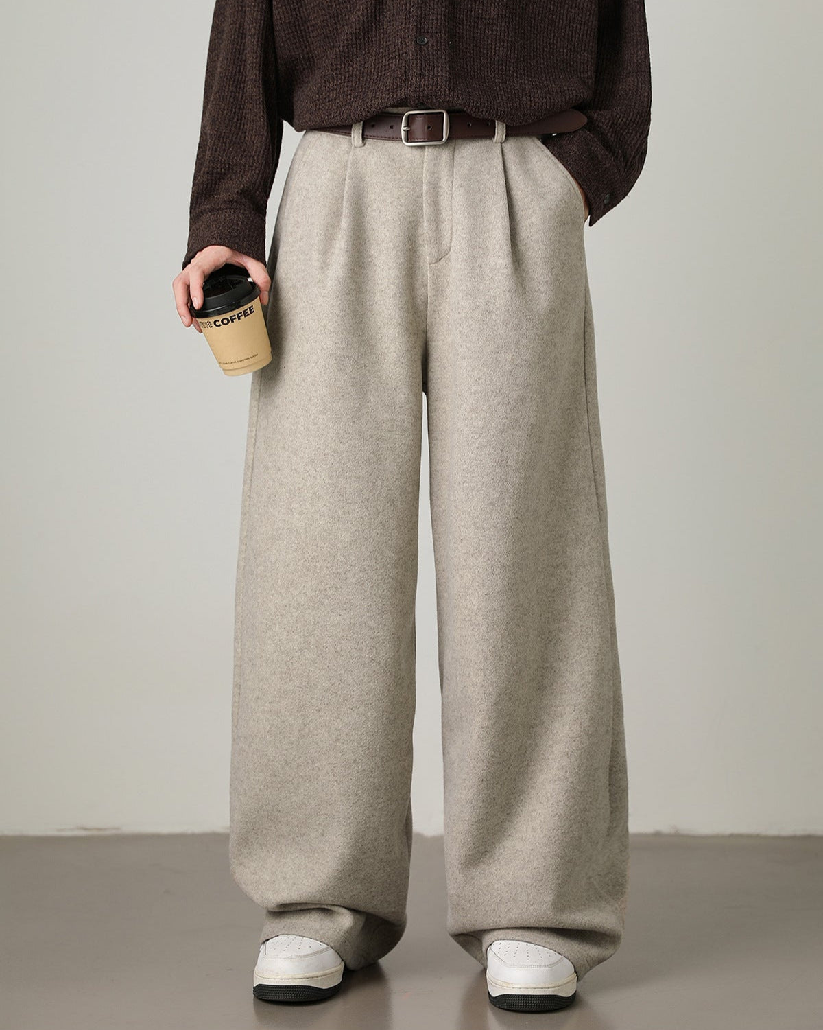 Anthony | Heren Wijde Broek met Hoge Taille