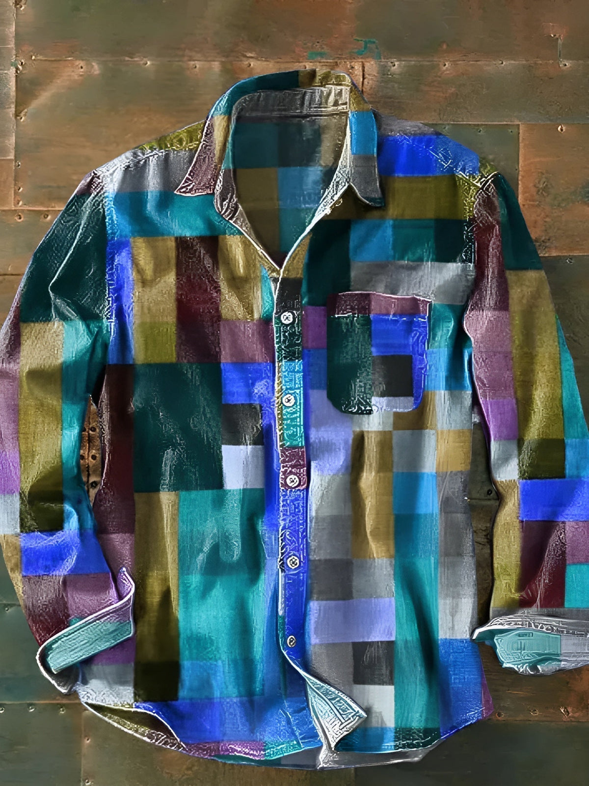 Jeff | Premium Patchwork Overhemd – Unieke Stijl & Comfortabele Pasvorm