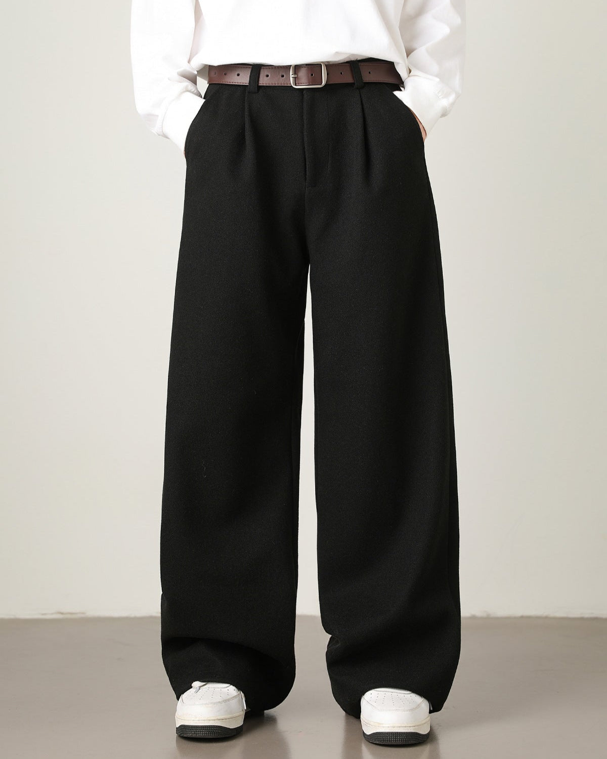 Anthony | Heren Wijde Broek met Hoge Taille