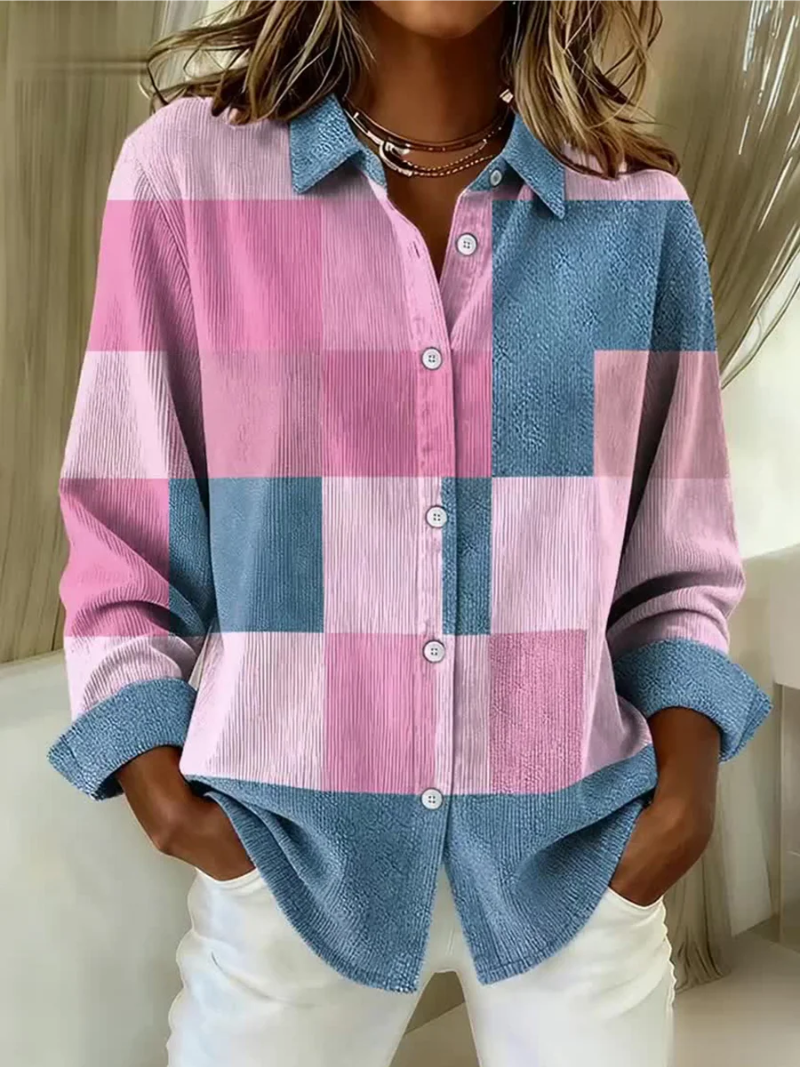 Nolise | Moderne Blouse Met Checkered Design